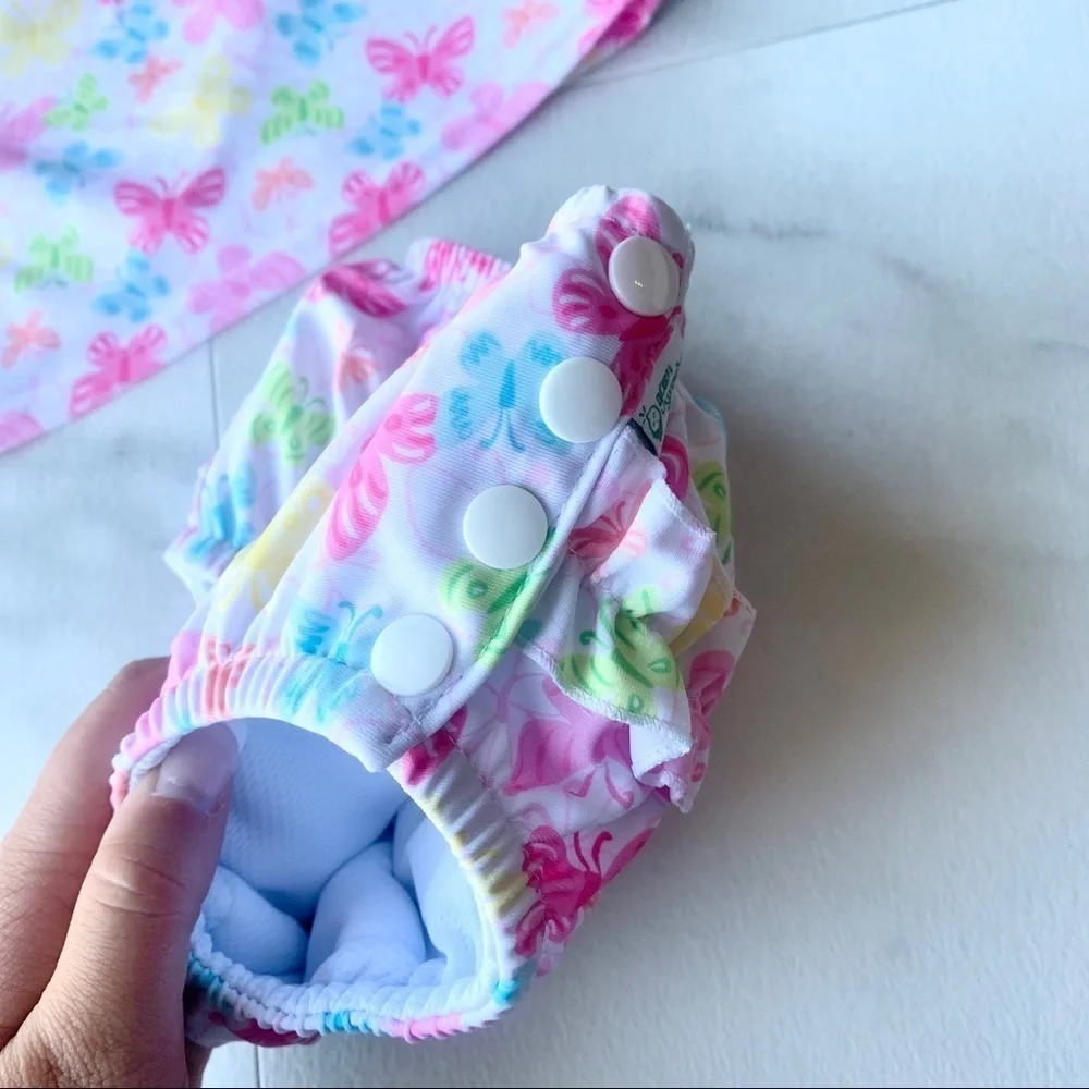 Green sprouts infant swim diaper suit floral 6 mo